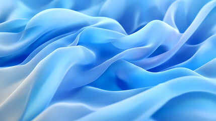 Obraz premium Hyperrealistic ocean waves resembling translucent silk in depth of field. Dreamlike Ocean Waves. Illustration