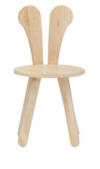 Four-legged wooden chair with straight corner backrest cut out isolated transparent background