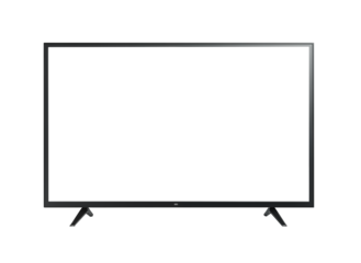 TV screen isolated on transparent background. Generative AI