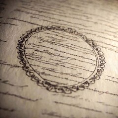 an extreme macro image of a section of parchment showing the texture of hand-drawn script or illustrations. Focus on the fine lines and subtle variations in the ink and parchment texture, revealing th