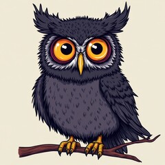 Obraz premium Owl in Dusty Environment