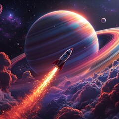 spaceship in space,generative ai