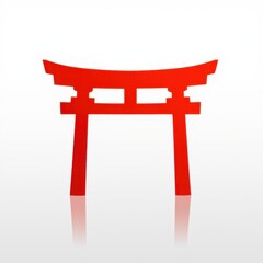 Minimalist Shinto Torii Gate Icon