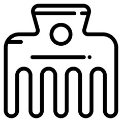 hair comb icon illustration