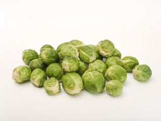 Brussels sprouts on a white background