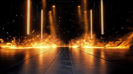 Background design featuring spotlights for creative mock-up purposes.