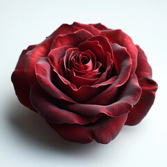Red and Pink rose with water drops isolated on white background