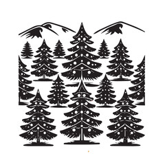 Obraz premium Christmas tree decorated with ornaments,set of christmas tree,golden christmas tree