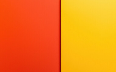 Vibrant split design featuring bold red and bright yellow panels, perfect for backgrounds, graphics, and modern art concepts.