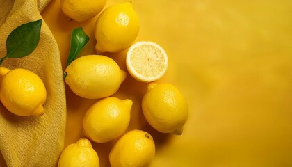 lemons on a wooden background