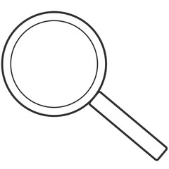 black outline magnifying glass icon