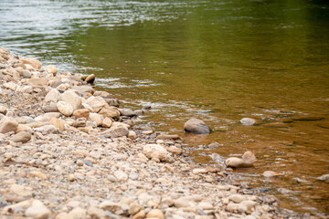 River bank in Chapare tropical zone connecting with Amazonia in South America 