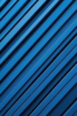 Obraz premium A vibrant blue diagonal striped pattern showcasing a modern and stylish design, perfect for backgrounds or abstract art projects.