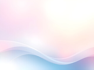 Design an elegant abstract background with soft pastel gradients transitioning smoothly, complemented by subtle wave patterns and transparent overlays for a modern aesthetic.