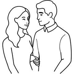 thoughtful couple touches