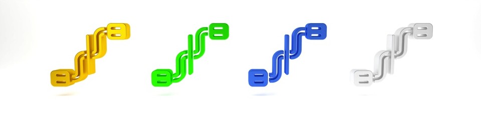 Colorful Bicycle pedals icon isolated on white background. Minimalism concept. 3D render illustration