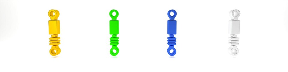 Colorful Shock absorber icon isolated on white background. Minimalism concept. 3D render illustration