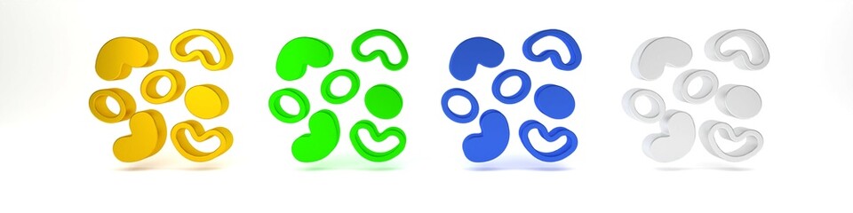 Colorful Jelly candy icon isolated on white background. Minimalism concept. 3D render illustration