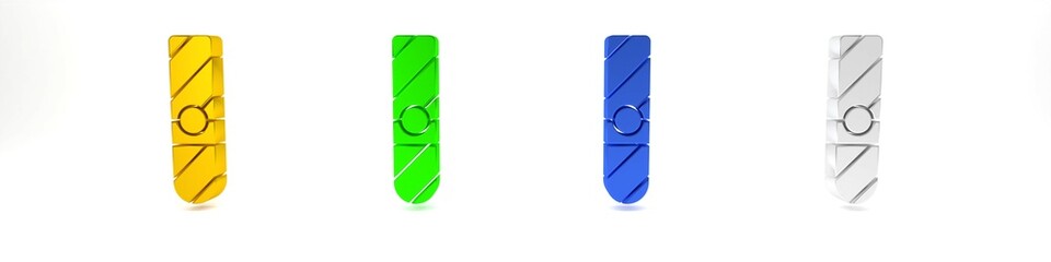 Colorful Cigar icon isolated on white background. Minimalism concept. 3D render illustration