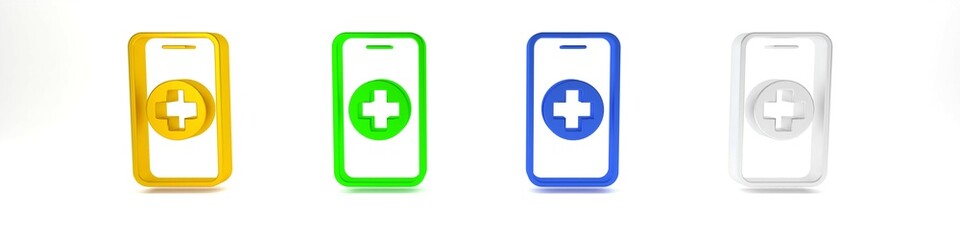 Colorful Phone repair service icon isolated on white background. Adjusting, service, setting, maintenance, repair, fixing. Minimalism concept. 3D render illustration