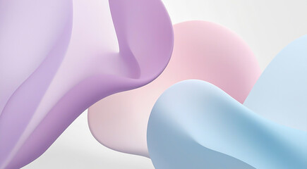 Abstract Pastel Fluid Shapes Background