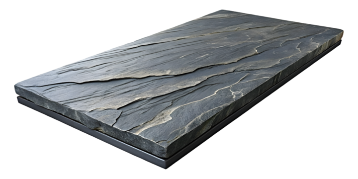 Rectangular slate slab with texture and shades of grey