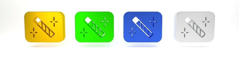 Colorful Photo retouching icon isolated on white background. Photographer, photography, retouch icon. Minimalism concept. 3D render illustration