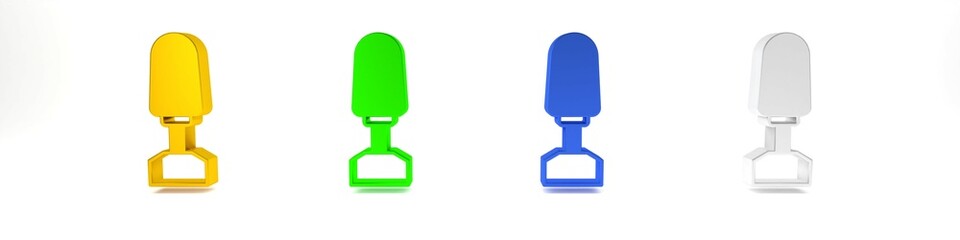 Colorful Milling cutter for manicure icon isolated on white background. Apparatus for manicure. Manicure tools. Minimalism concept. 3D render illustration