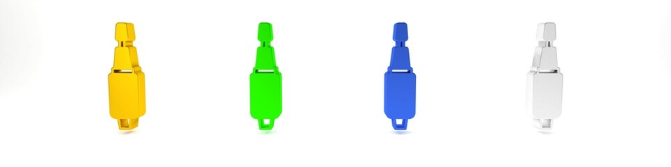 Colorful Milling cutter for manicure icon isolated on white background. Apparatus for manicure. Manicure tools. Minimalism concept. 3D render illustration