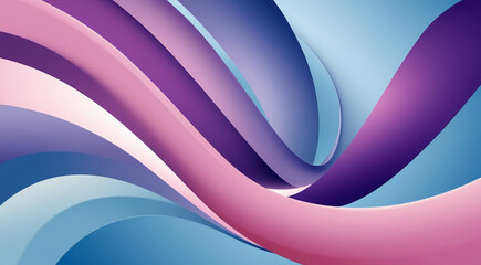Swirling Gradient Background with Flowing Ribbons of Color - AI-Generated Image