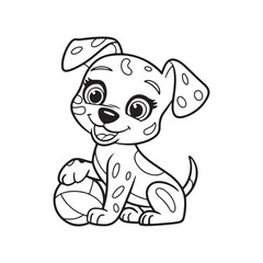 cute puppy coloring pages for kids