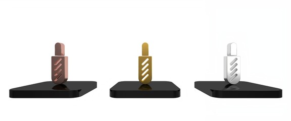 Colorful Hotdog sandwich icon isolated on white background. Sausage icon. Fast food sign. Minimalism concept. 3D render illustration