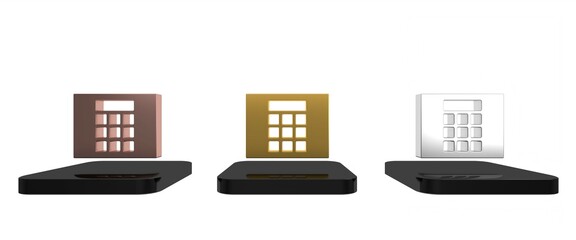 Colorful Password protection and safety access icon isolated on white background. Security, safety, protection, privacy concept. Minimalism concept. 3D render illustration