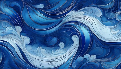 Obraz premium seamless blue marble texture with intricate patterns