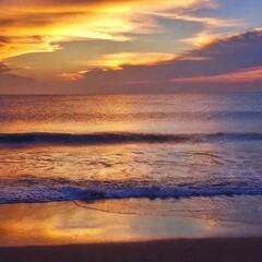 Obraz premium beautiful sunset over the sea