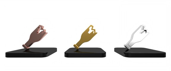 Colorful Broken bottle as weapon icon isolated on white background. Minimalism concept. 3D render illustration