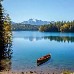 Obraz premium beautiful lake in the mountains