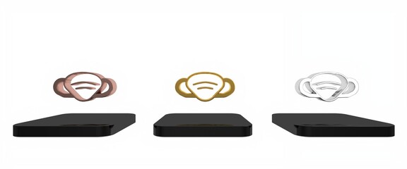 Colorful Medical protective mask icon isolated on white background. Minimalism concept. 3D render illustration