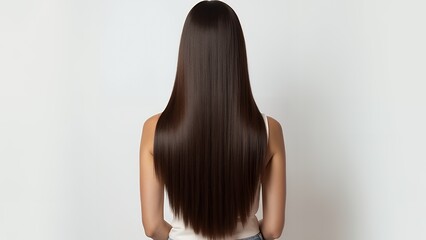 綺麗な茶髪を持つ女性の後ろ姿