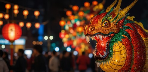 Dragon during Chinese new years lantern festival