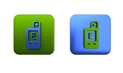 Colorful Light meter icon isolated on white background. Hand luxmeter. Exposure meter - a device for measuring the brightness. Square button. 3D render illustration