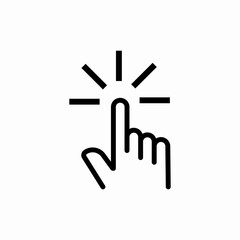 click mouse hand finger icon vector sign