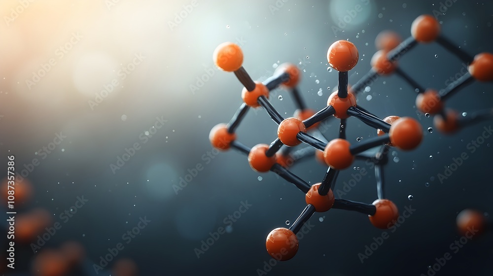 Poster captivating and enigmatic of the hidden geometry within a complex chemical structure showcasing the 