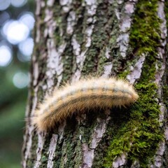 a closeup shot of a tree in forest