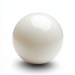 White Pool Ball on a White Background