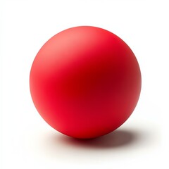 Red Sphere: Minimalist Geometric Shape on White Background