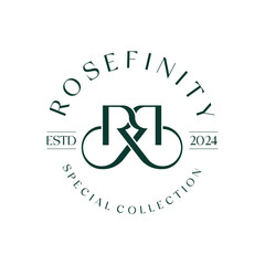 Initial letter RR luxury with vintage logo design 