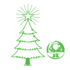 Christmas tree decorated with ornaments,set of christmas tree,golden christmas tree