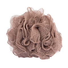 Shower puff sponge soft fluffy for bath isolated on the white background