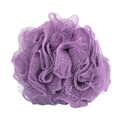 Shower puff sponge soft fluffy for bath isolated on the white background